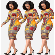 African Clothing New Women Fashion Summer Short Sleeve Dress Casual Deep V-Neck Traditional African Print Party Dresses